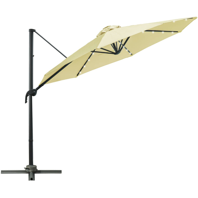 3m Roma Offset Cantilever Patio Parasol, 360° Rotation