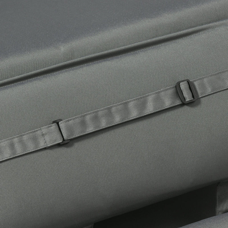 Grey Sun Lounger Replacement Cushion Outsunny