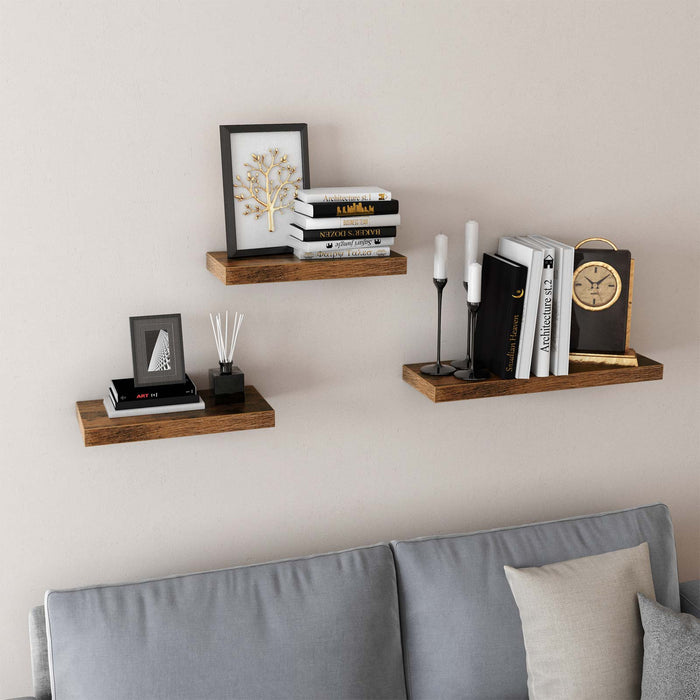 Vasgale Rustic Brown Floating Shelf (60cm)