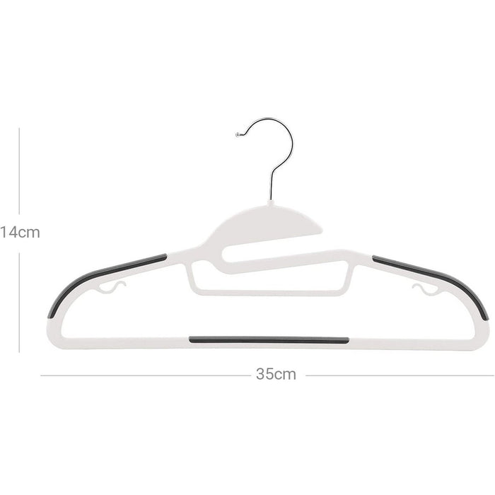 S Shaped Coat Hangers, 20 Pack, Grey & White