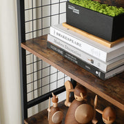Industrial Bookcase With 5 Shelves by Vasagle Furniture - black steel frame with rustic brown shelves 