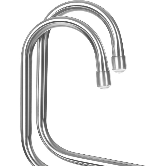 S-Type Non-Slip Trouser Hangers, Pack of 4, Silver, Black