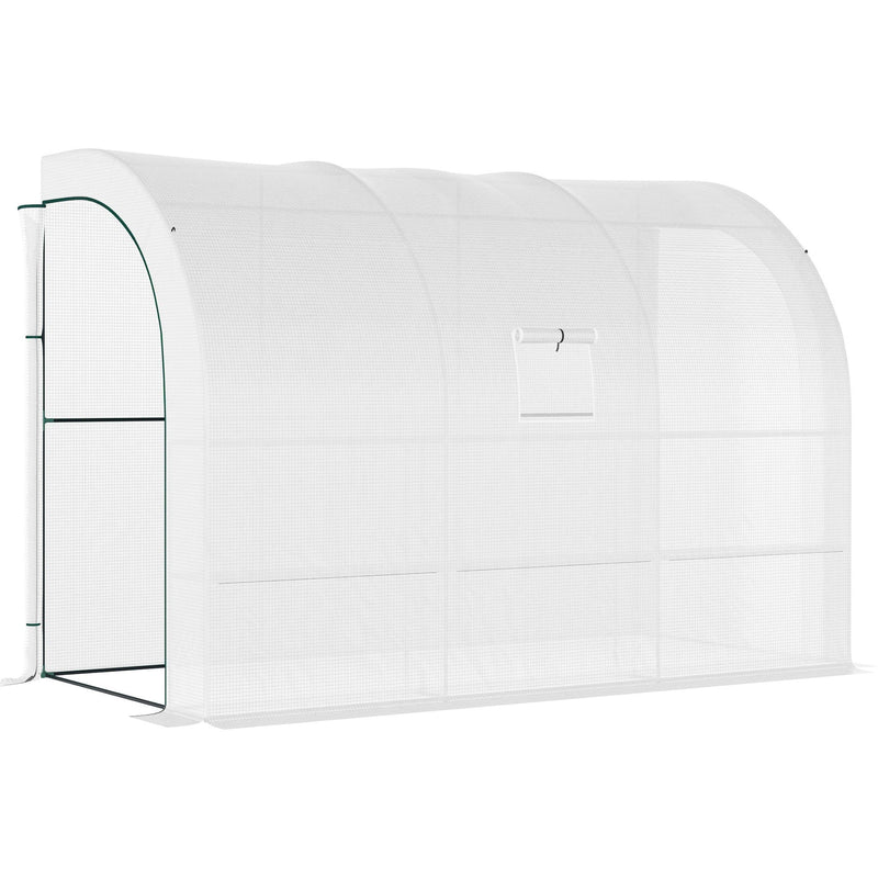 Lean to Greenhouse, 2 Tiers, Walk-In, 300 x 150 x 215cm