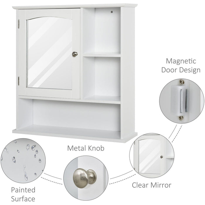 Wall Mounted Bathroom Cabinet with Mirror, White