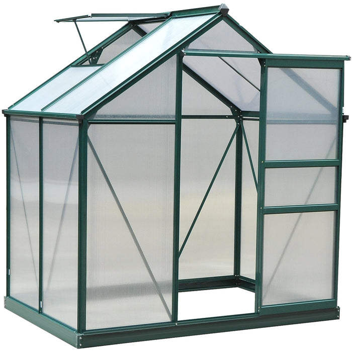 Polycarbonate Greenhouse, Walk In, Galvanised Frame, Clear