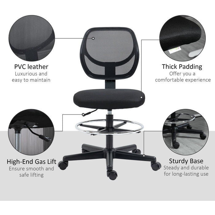 Mesh Standing Desk Chair Black