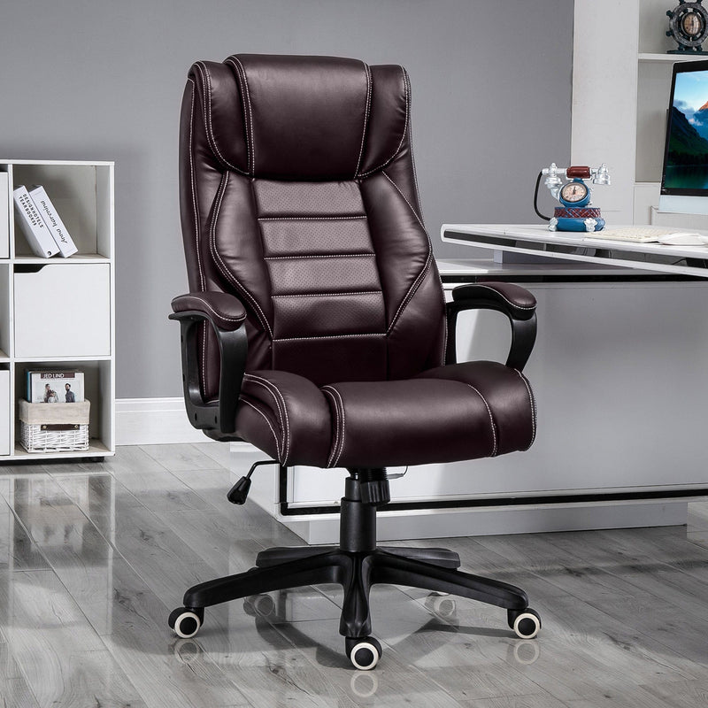 6 Point Vibrating Massage Office Chair, Swivel, Footrest