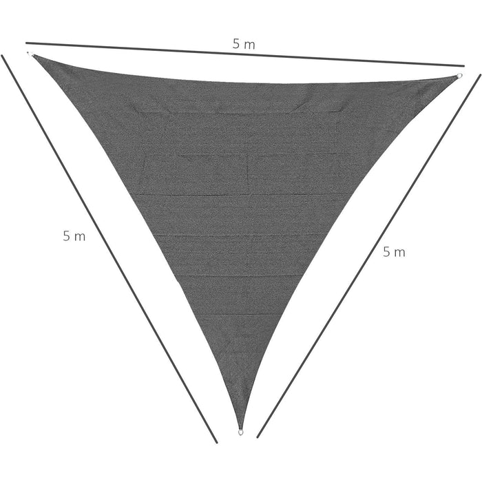 5x5m Triangle Sun Shade Sail - UV Protection