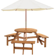 Round Outdoor Table and Chairs Outsunny