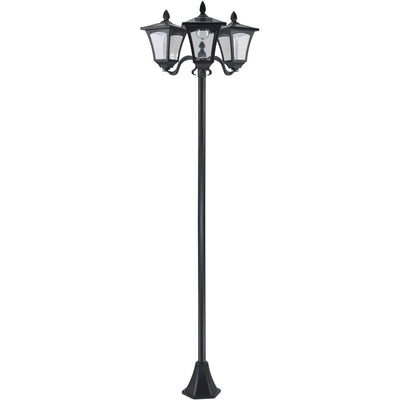 Solar Garden Lamp Post, IP44, Black Outsunny