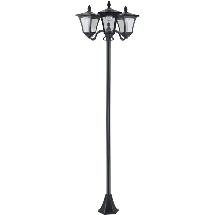 Solar Garden Lamp Post, IP44, Black