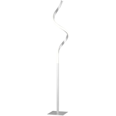 Modern Spiral Floor Lamp, Silver (147cm) Homcom