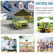 Outsunny 3 x 6m Heavy Duty Carport Garage Car Shelter Galvanized Steel Outdoor Open Canopy Tent Water UV Resistant Waterproof, Grey Outsunny
