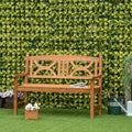 2 Seat Wooden Bench Outsunny