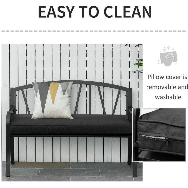 2-Seater Bench Cushion, 120x50x8cm, Indoor/Outdoor