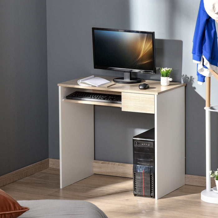 Small Computer Desk With keyboard Tray