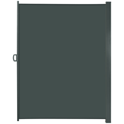 Outsunny 3 x 2m Retractable Sun Side Awning Screen Fence Patio Garden Wall Balcony Screening Panel Outdoor Blind Privacy Divider, Dark Grey Outsunny