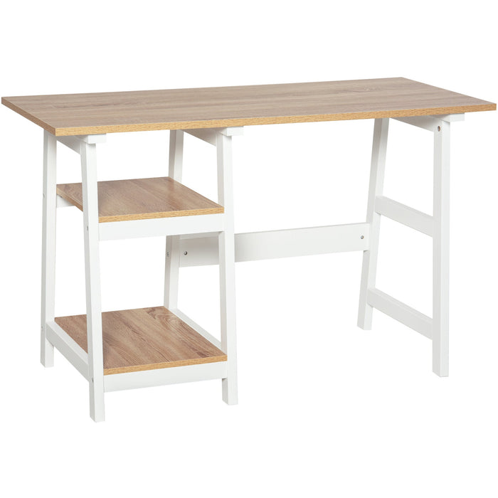 Compact Desk With Bookshelf Study Table For Home Office