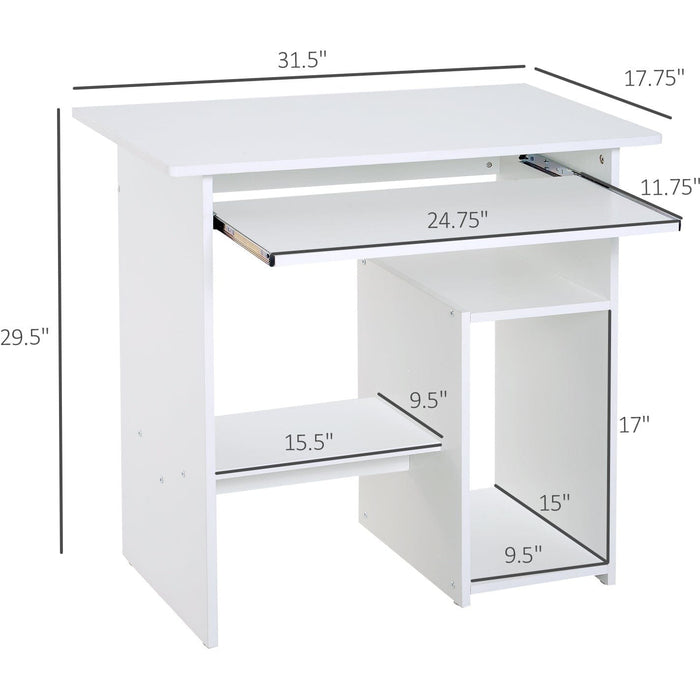 Computer Table with Keyboard Tray