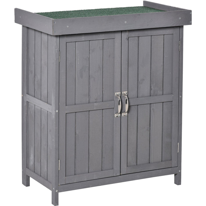 Small Garden Storage Cupboard - Double Doors - 74x43x88 cm