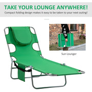 Sun Lounger With Face Hole Outsunny