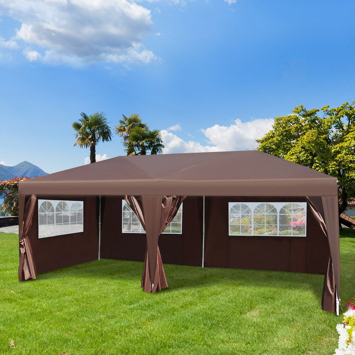 6x3 Pop Up Gazebo With Sides, Double Roof, Waterproof
