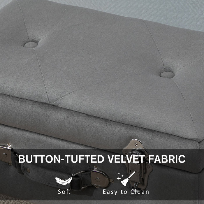 Grey Storage Ottoman