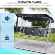 3 Seater Swing Chair Outsunny