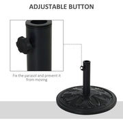 Outsunny Round Parasol Base Heavy Duty Cement Stand Umbrella Holder Garden Outsunny