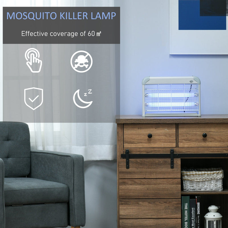 Electric Fly Mosquito Killer 20W, Free Standing/Wall Hanging Homcom