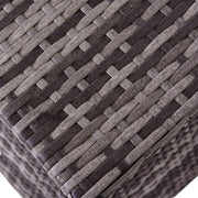 Outsunny Outdoor Patio Rattan Wicker Coffee Table Bistro Side Table w/ Umbrella Hole and Storage Space, Grey Outsunny