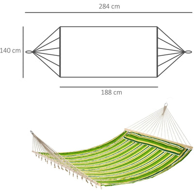 Camping Hammock, Outdoor Swing, 188Lx140W cm Outsunny