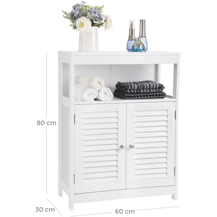 Vasagle White Wooden Bathroom Cabinet