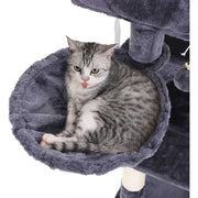Feandrea Cat Tree Tower, Smoky Grey, 48x48x96cm