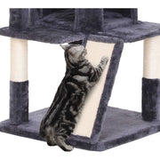 Feandrea Cat Tree Tower, Smoky Grey, 48x48x96cm