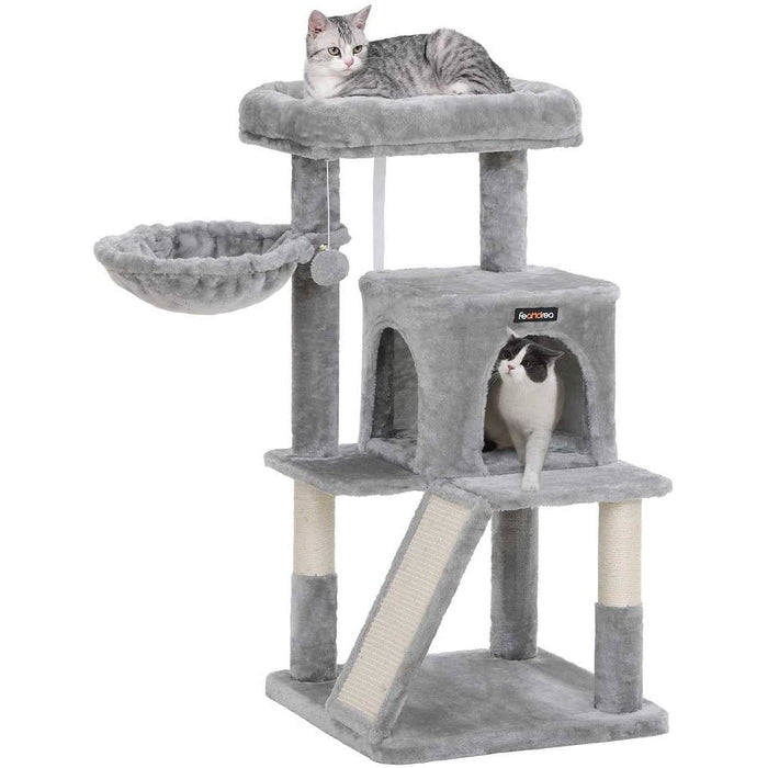 Grey Cat Tree Tower Activity Centre