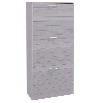 HOMCOM Grey Shoe Storage Cabinet, Narrow and Slim Homcom