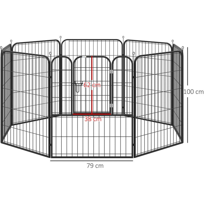 Heavy Duty Dog Play Pen, Foldable, Black