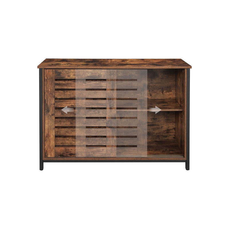 Vasagle Industrial Sideboard With Sliding Doors