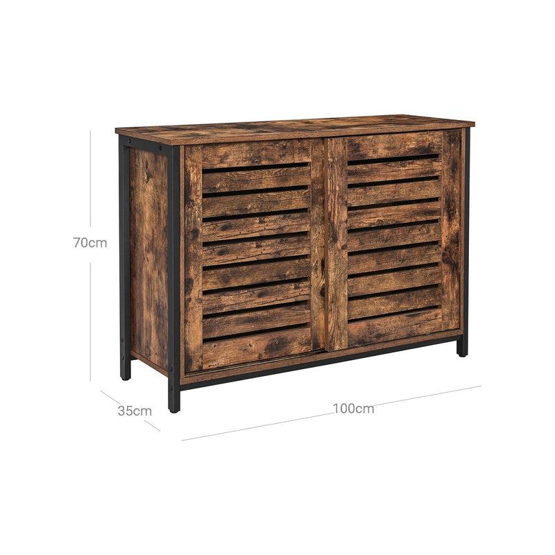 Vasagle Industrial Sideboard With Sliding Doors