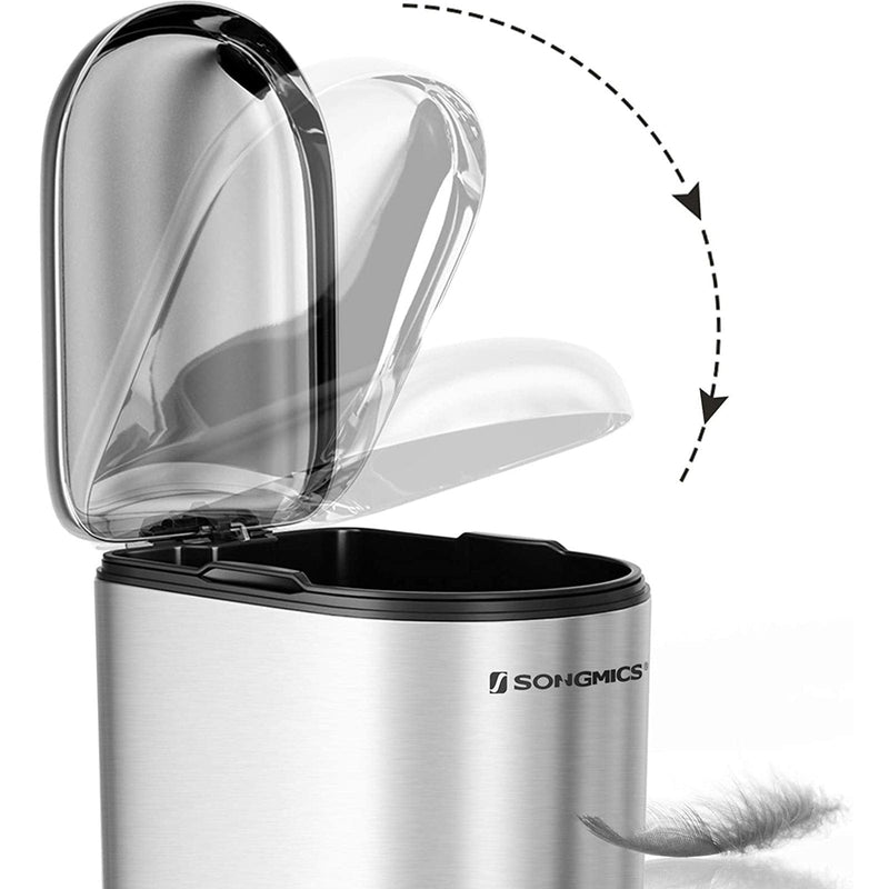 Stainless Steel Slim Pedal Bin by Songmics