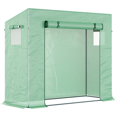 Small Garden Greenhouse Tent, L198xW77xH149-168cm Outsunny