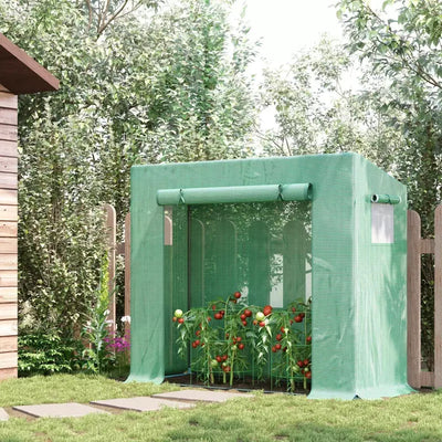 Small Garden Greenhouse Tent, L198xW77xH149-168cm Outsunny