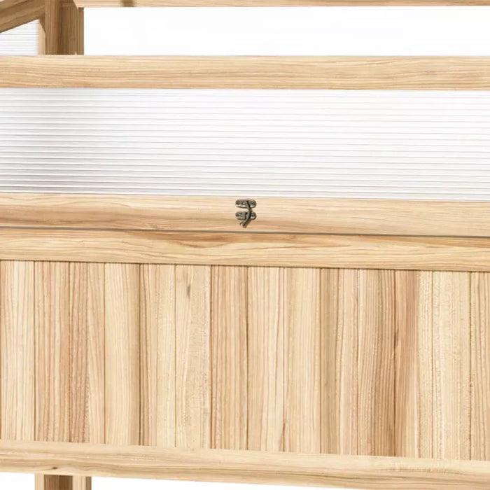 Small Raised Wooden Cold Frame Greenhouse