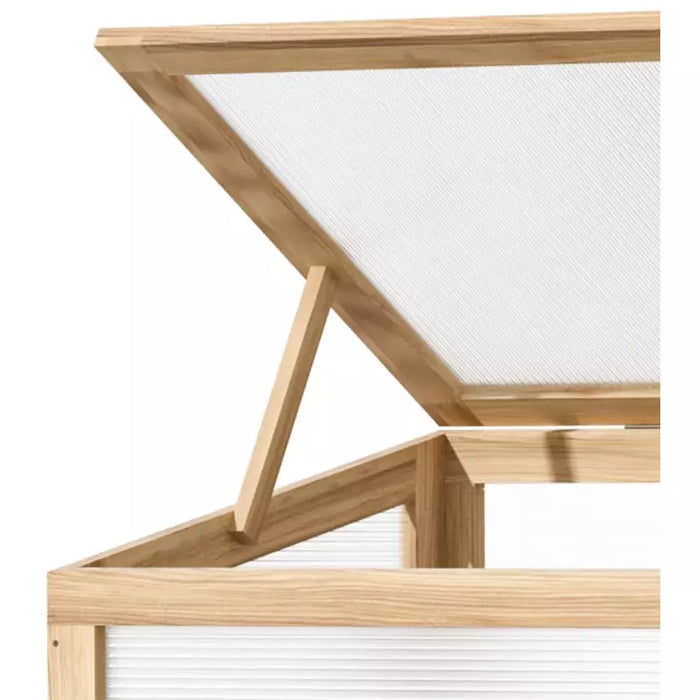 Small Raised Wooden Cold Frame Greenhouse