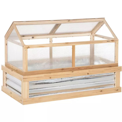 Small Raised Wooden Cold Greenhouse