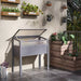 Grey Small Raised Wooden Cold Frame Greenhouse Open Lid 
