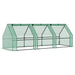 Small Tunnel Greenhouse Green 3 Zippered Doors