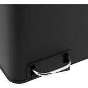 Image of a Black 2 Compartment Kitchen Recycling Bin