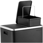Image of a Black 2 Compartment Kitchen Recycling Bin
